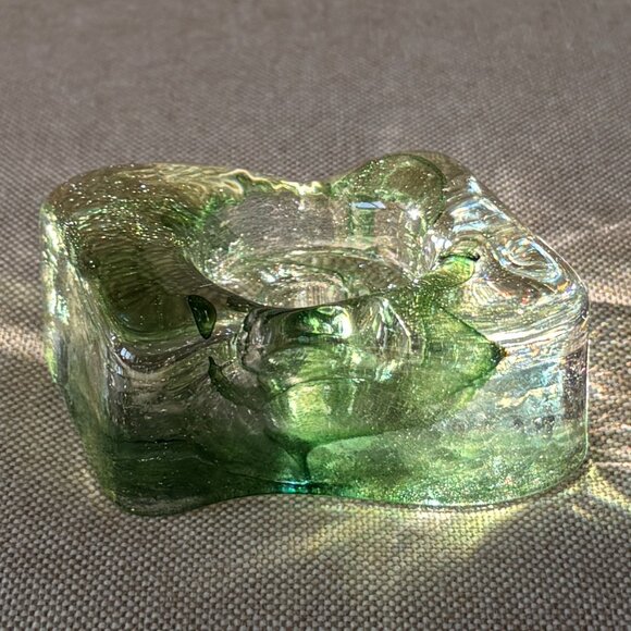 Glasbruk Swedish Glass Votive or Taper Candle Holder - Picture 3 of 8